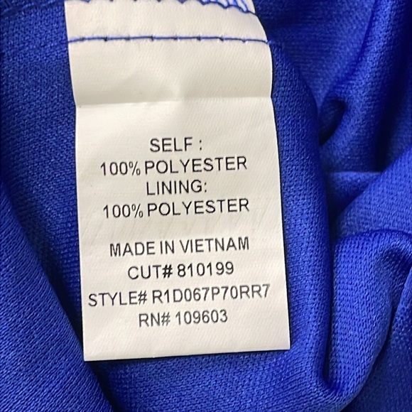 Rabbit Designs Women’s Blue Paisley Midi Asymmetrical Slip Sundress Size 10 - Picture 11 of 12